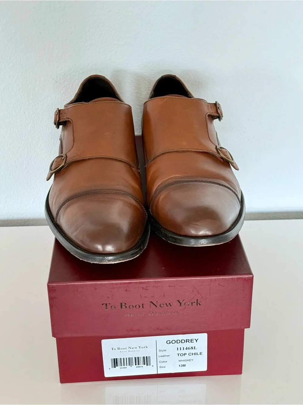 To Boot Whiskey Brown Double Monk Strap Oxfords